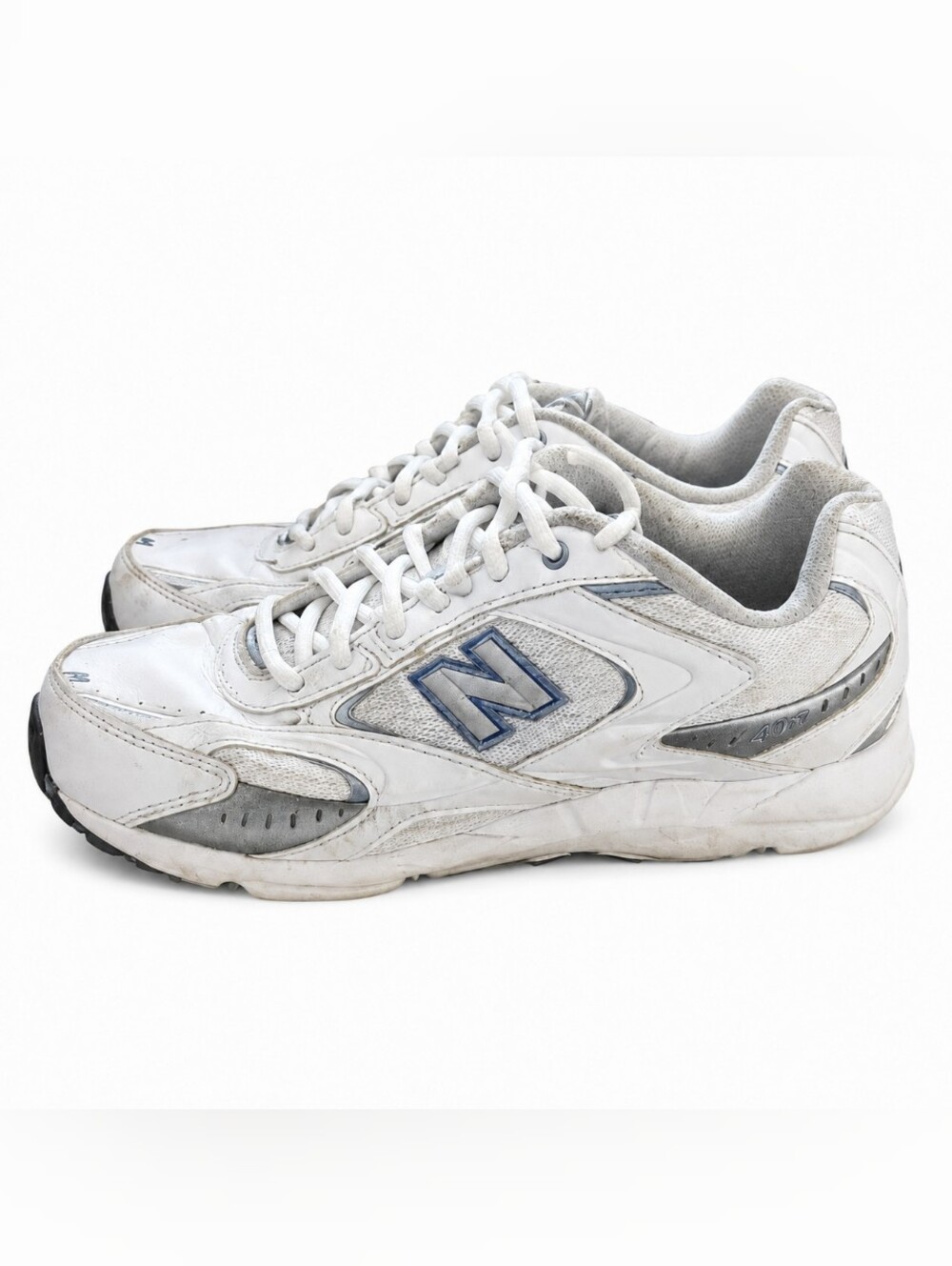 New Balance 492 Women’s Size 9.5 White Silver Blue Running Walking Shoes